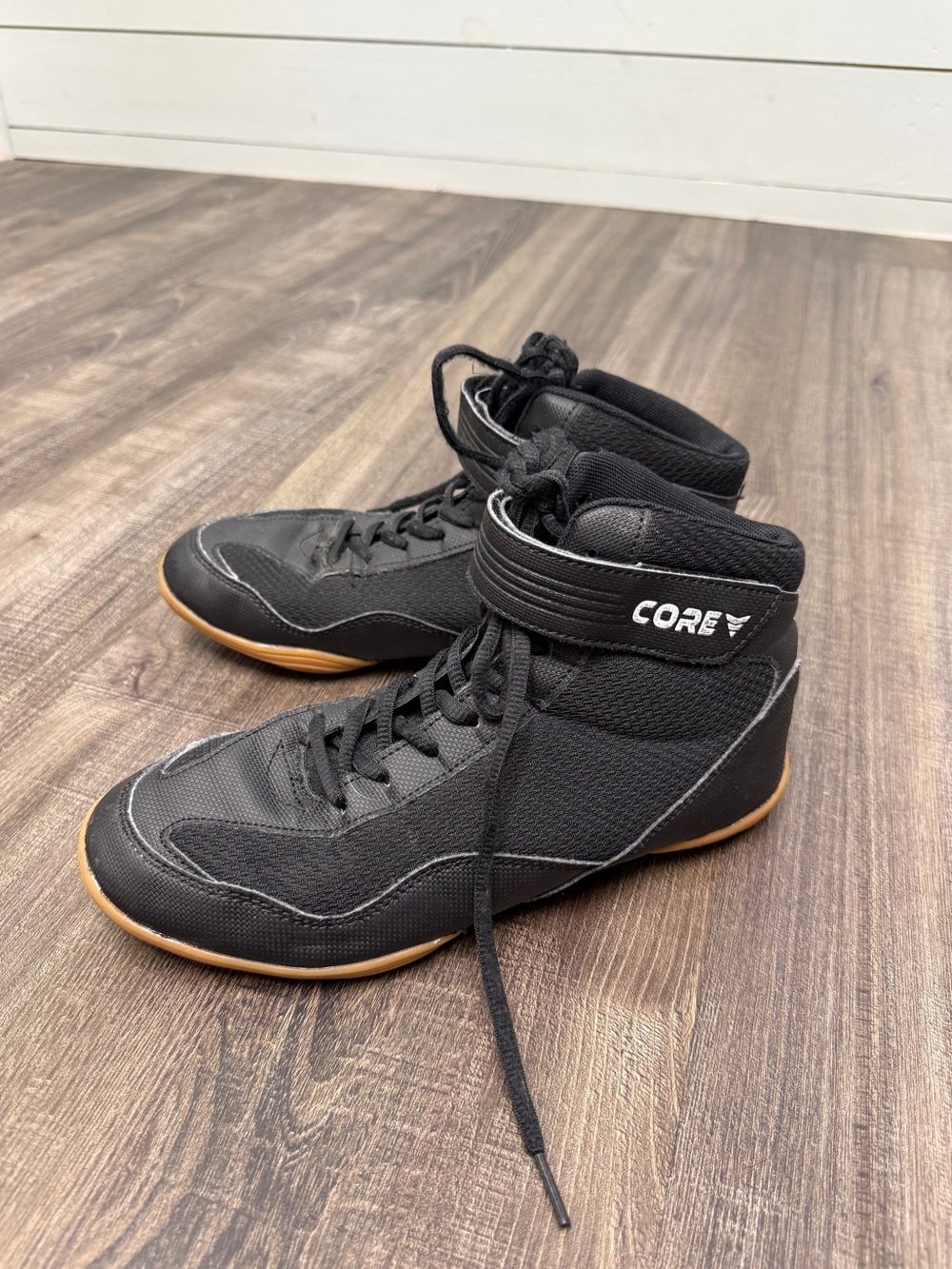 Core wrestling shoes black mens size 7.5 women's‎ size 9